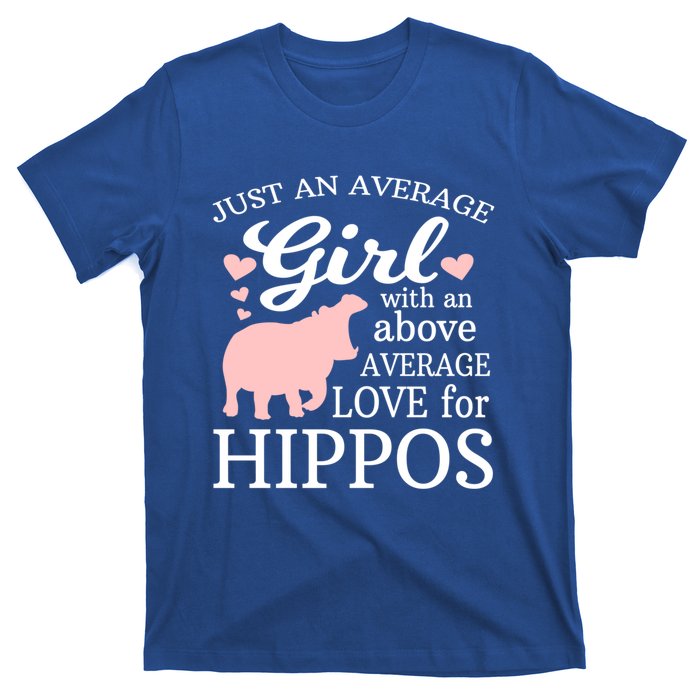 Average Who Loves Hippos Gift Hippopotamus Funny Gift T-Shirt