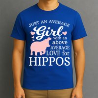 Average Who Loves Hippos Gift Hippopotamus Funny Gift T-Shirt