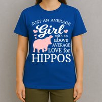 Average Who Loves Hippos Gift Hippopotamus Funny Gift T-Shirt