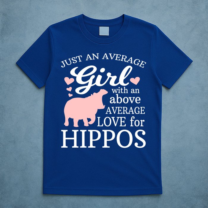 Average Who Loves Hippos Gift Hippopotamus Funny Gift T-Shirt