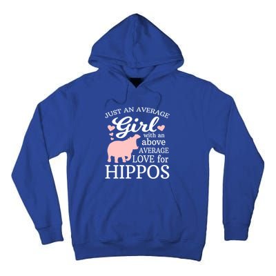 Average Who Loves Hippos Gift Hippopotamus Funny Gift Tall Hoodie