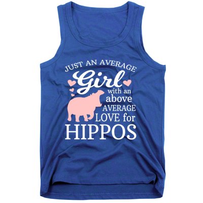 Average Who Loves Hippos Gift Hippopotamus Funny Gift Tank Top