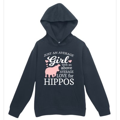 Average Who Loves Hippos Gift Hippopotamus Funny Gift Urban Pullover Hoodie