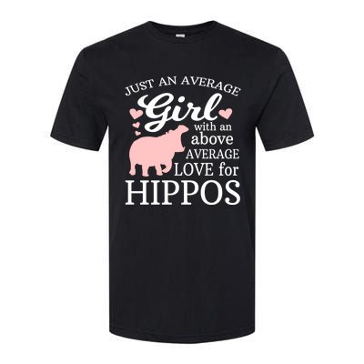 Average Who Loves Hippos Gift Hippopotamus Funny Gift Softstyle CVC T-Shirt