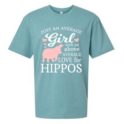 Average Who Loves Hippos Gift Hippopotamus Funny Gift Sueded Cloud Jersey T-Shirt