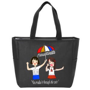 Assumptionista We Made It Through The Rain Zip Tote Bag