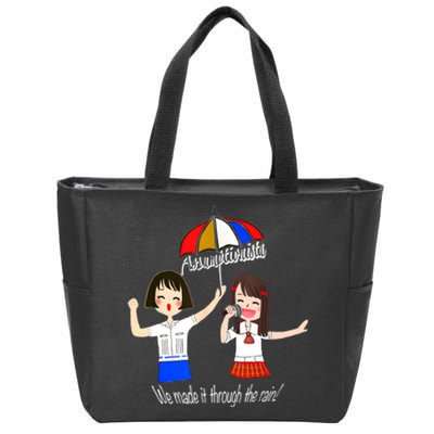 Assumptionista We Made It Through The Rain Zip Tote Bag