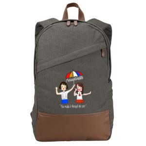 Assumptionista We Made It Through The Rain Cotton Canvas Backpack