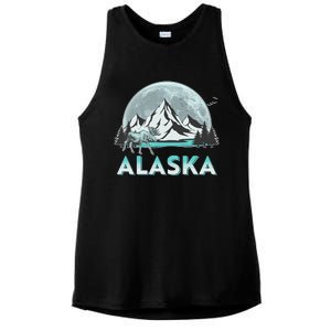 Alaska Wilderness Moose Moon Ladies PosiCharge Tri-Blend Wicking Tank