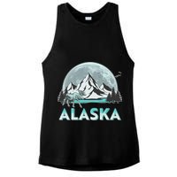 Alaska Wilderness Moose Moon Ladies PosiCharge Tri-Blend Wicking Tank