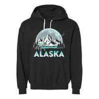 Alaska Wilderness Moose Moon Garment-Dyed Fleece Hoodie