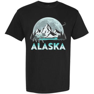 Alaska Wilderness Moose Moon Garment-Dyed Heavyweight T-Shirt