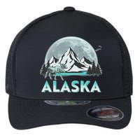 Alaska Wilderness Moose Moon Flexfit Unipanel Trucker Cap
