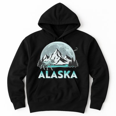 Alaska Wilderness Moose Moon Hoodie