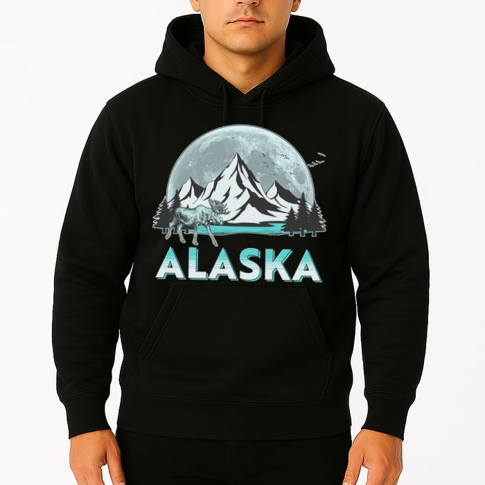Alaska Wilderness Moose Moon Hoodie