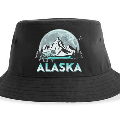 Alaska Wilderness Moose Moon Sustainable Bucket Hat