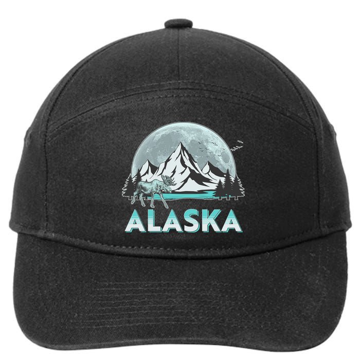 Alaska Wilderness Moose Moon 7-Panel Snapback Hat