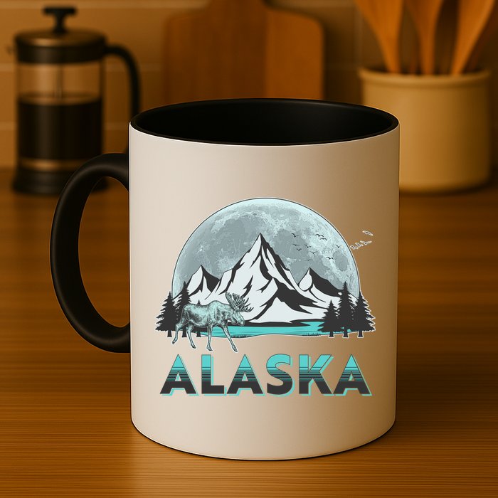 Alaska Wilderness Moose Moon Mug