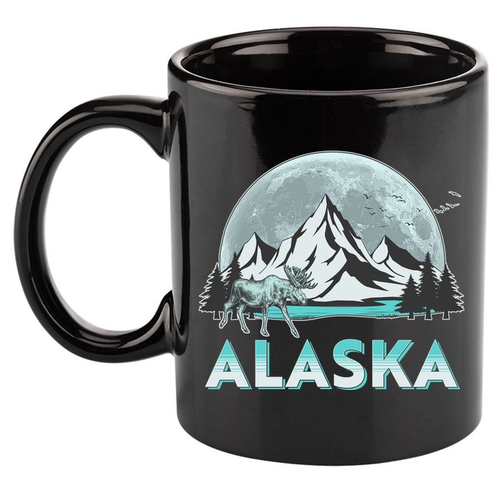 Alaska Wilderness Moose Moon 11oz C Handle Ceramic Mug