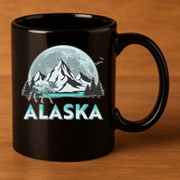 Alaska Wilderness Moose Moon 11oz C Handle Ceramic Mug