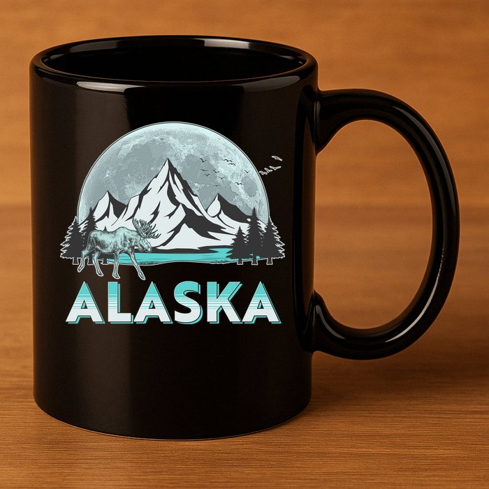 Alaska Wilderness Moose Moon 11oz C Handle Ceramic Mug