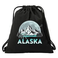 Alaska Wilderness Moose Moon Drawstring Bag