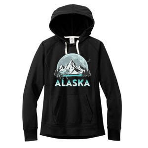 Alaska Wilderness Moose Moon Women's Fleece Hoodie