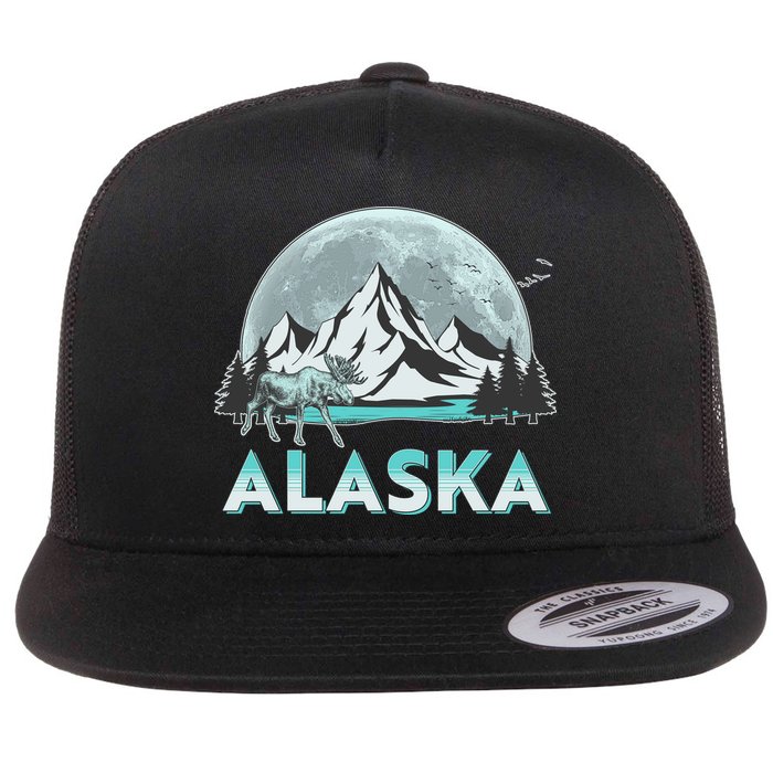 Alaska Wilderness Moose Moon Flatbill Hat