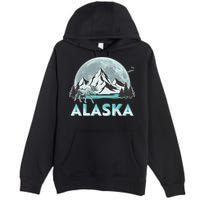 Alaska Wilderness Moose Moon Premium Pullover Hoodie