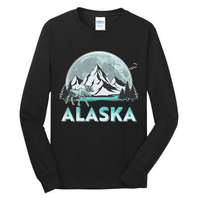 Alaska Wilderness Moose Moon Tall Long Sleeve T-Shirt