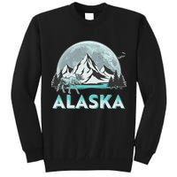 Alaska Wilderness Moose Moon Tall Sweatshirt