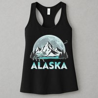 Alaska Wilderness Moose Moon Womens Tank Top