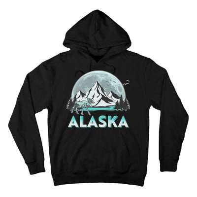 Alaska Wilderness Moose Moon Tall Hoodie