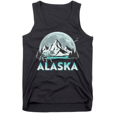 Alaska Wilderness Moose Moon Tank Top