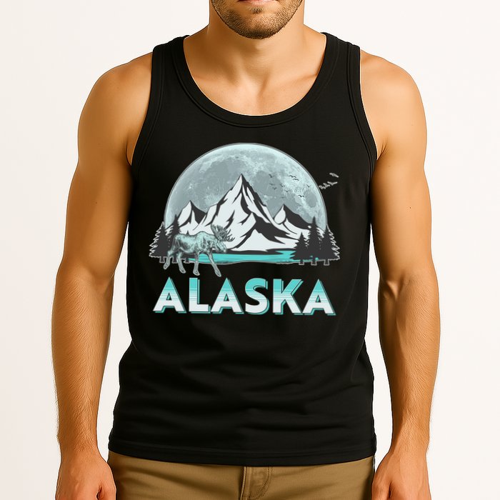 Alaska Wilderness Moose Moon Tank Top