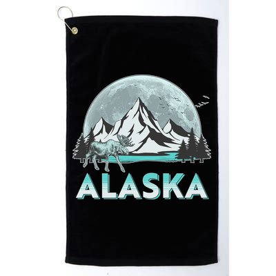 Alaska Wilderness Moose Moon Golf Towel