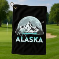 Alaska Wilderness Moose Moon Golf Towel