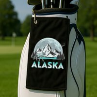 Alaska Wilderness Moose Moon Golf Towel