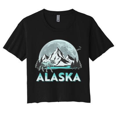 Alaska Wilderness Moose Moon Crop Top