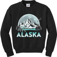 Alaska Wilderness Moose Moon Kids Sweatshirt