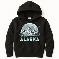 Alaska Wilderness Moose Moon Kids Hoodie