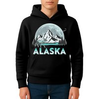 Alaska Wilderness Moose Moon Kids Hoodie