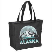 Alaska Wilderness Moose Moon Zip Tote Bag