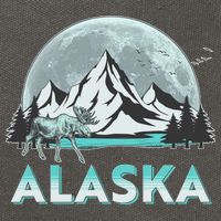 Alaska Wilderness Moose Moon Cotton Canvas Backpack