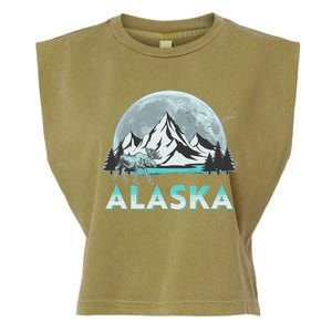 Alaska Wilderness Moose Moon Garment-Dyed Women's Muscle Tee