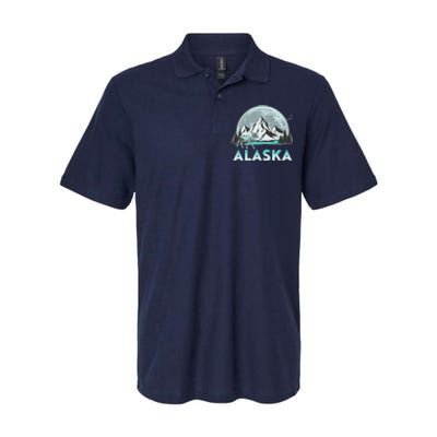 Alaska Wilderness Moose Moon Softstyle Adult Sport Polo