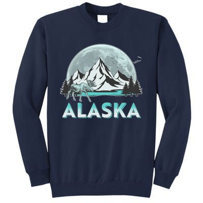 Alaska Wilderness Moose Moon Tall Sweatshirt