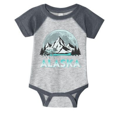 Alaska Wilderness Moose Moon Infant Baby Jersey Bodysuit