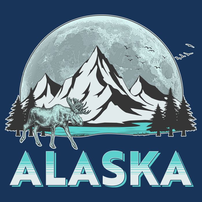 Alaska Wilderness Moose Moon Infant Baby Jersey Bodysuit