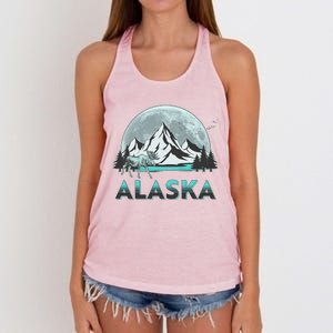 Alaska Wilderness Moose Moon Women's Knotted Racerback Tank